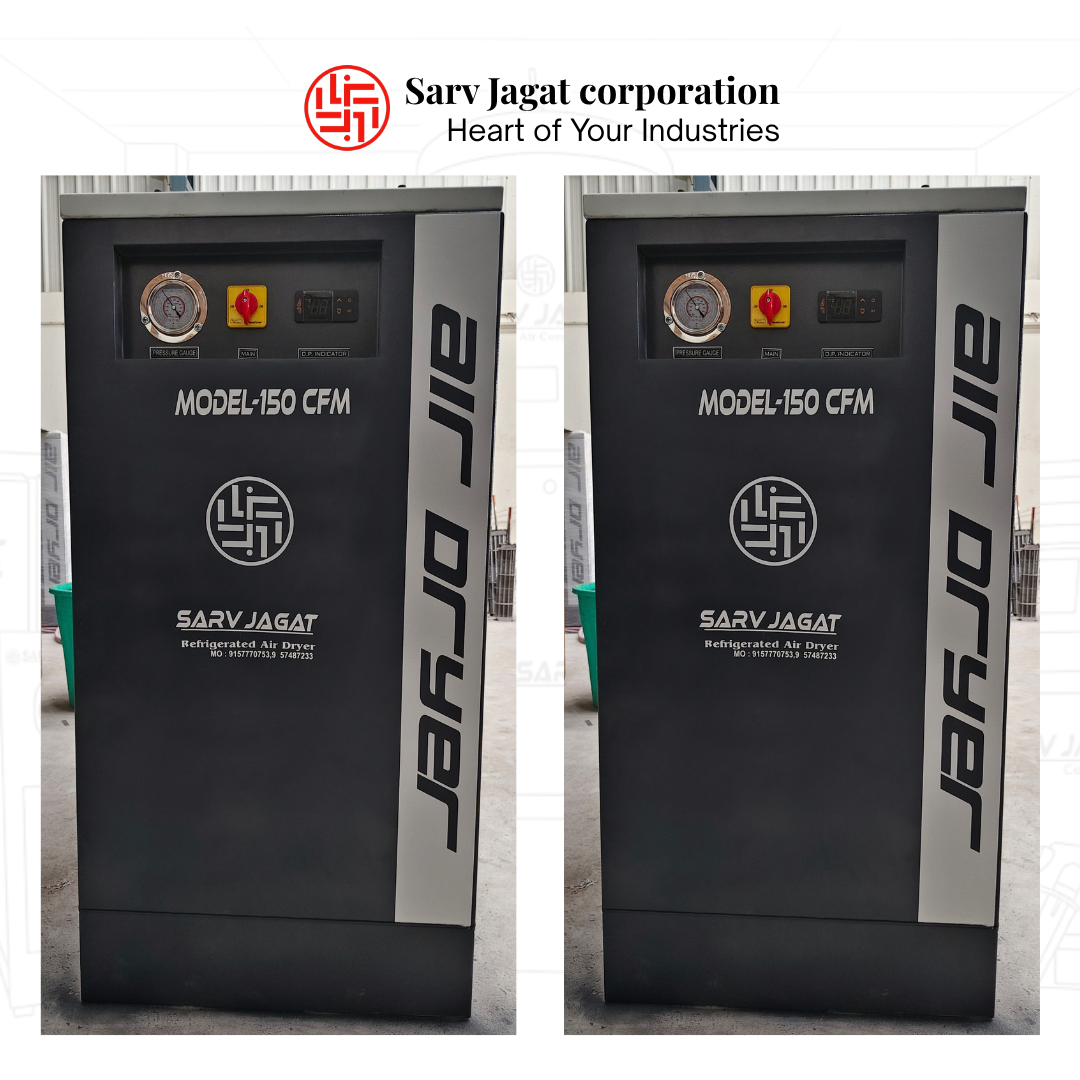SJ DR150 Refrigerated Air Dryer | 150 CFM | 16 Bar | 0–3°C | Sarv Jagat Corporation