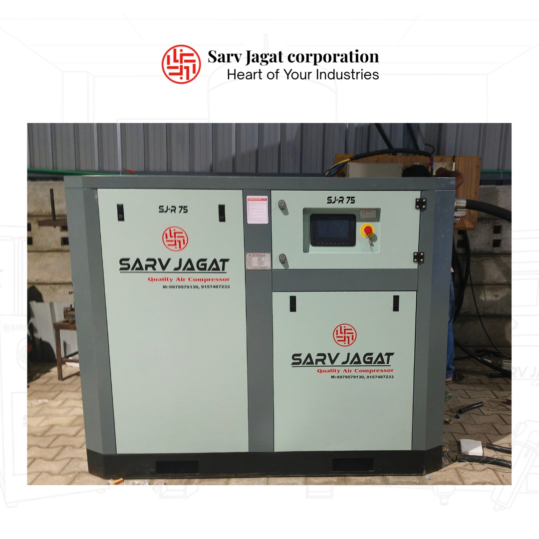 75 HP VFD Screw Air Compressor | 315 CFM | 8 Bar | Energy-Efficient Industrial Air