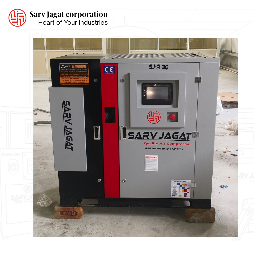 30 HP VFD Screw Air Compressor | SINEE VFD | BAOSI Airend | 8–10 Bar