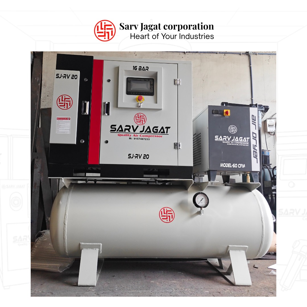 20 HP VSD Screw Air Compressor | 16 Bar | 500L Tank | Complete Air Treatment System