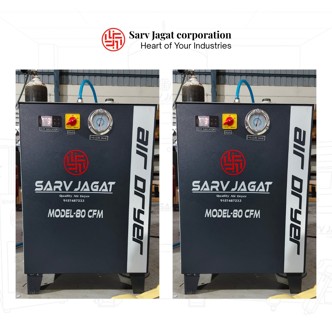 80 CFM Refrigerated Air Dryer | 16 Bar | Food & Poha Processing Industry